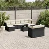 Image de vidaXL Ensemble Salon de jardin 10 pcs - Noir
