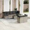 Image de vidaXL Salon de jardin 10 pcs gris
