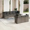 Image de vidaXL Salon de jardin - Résine tressée gris - 10 pièces