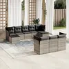 Image de vidaXL Salon de jardin 10 pcs - Gris clair
