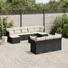 Image de Salon de jardin vidaXL - 11 pcs - Noir