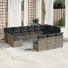 Image de vidaXL Salon de jardin - 13 pcs Résine tressée Gris