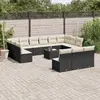 Image de vidaXL Ensemble de jardin 14 pcs avec coussins