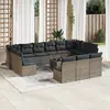 Image de VIDAXL Salon de jardin 14 pcs - Gris