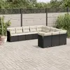 Image de vidaXL Salon de jardin 11 pcs - Noir résine tressée