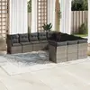 Image de vidaXL Salon de jardin 11 pcs - Gris