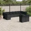 Image de vidaXL Ensemble Salon Jardin 12 pcs - Noir