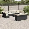 Image de VIDAXL Salon de jardin 14 pcs - Noir