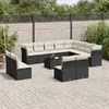 Image de vidaXL Salon de jardin 13 pcs - Noir
