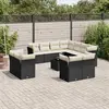 Image de vidaXL Salon de jardin 12 pcs - Noir