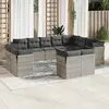 Image de vidaXL Salon de jardin 12 pcs - Gris clair