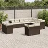 Image de vidaXL Salon de jardin avec coussins - Marron