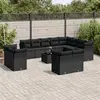 Image de vidaXL Salon de jardin 13 pcs - Noir