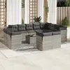 Image de vidaXL Salon de jardin 13 pcs - Gris clair