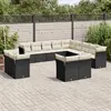 Image de VidaXL Salon de jardin 13 pcs - Noir