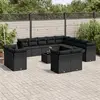 Image de vidaXL Salon de jardin 14 pcs résine tressée