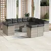 Image de VidaXL Salon de jardin 14 pcs - Gris
