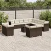 Image de vidaXL Ensemble de jardin 14 pcs avec coussins