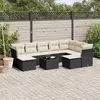 Image de vidaXL Salon de jardin 10 pcs - Noir