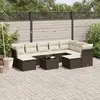 Image de vidaXL Salon de jardin 10 pièces - Marron