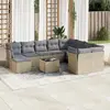 Image de vidaXL Salon de jardin 11 pcs beige