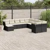 Image de vidaXL Salon de jardin 11 pcs - Noir