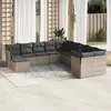 Image de VidaXL Salon de jardin 11 pcs - Gris