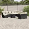 Image de vidaXL Salon de jardin 12 pcs - Noir