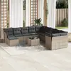 Image de vidaXL Salon de jardin 12 pcs - Gris