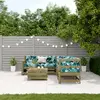 Image de vidaXL Salon de jardin 5 pcs - Marron