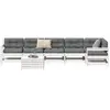 Image de vidaXL Ensemble de jardin 7 pcs - Blanc Bois de Pin