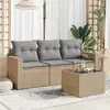 Image de VIDAXL Salon de jardin 4 pcs - Beige