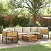 Image de VIDAXL Salon de jardin avec coussins 7 pcs - Acacia