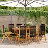 Image de vidaXL Chaises inclinables de jardin - Acacia massif noir lot de 8