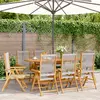 Image de Vidaxl Chaises inclinables de jardin - Bois d'acacia gris (lot de 8)
