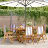 Image de vidaXL Chaises pliantes de jardin - Tissu et bois massif