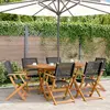 Image de vidaXL Chaises pliantes de jardin - Poly rotin et bois noir lot de 6