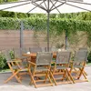 Image de vidaXL Chaises de jardin pliantes - Lot de 8 Gris