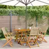 Image de vidaXL Chaises de jardin pliantes - Lot de 4 - Rotin et Bois massif