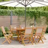 Image de vidaXL Chaises pliantes - Tissu taupe et bois massif