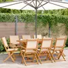 Image de vidaXL Chaises Jardin Pliantes Lot de 8 - Beige
