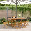 Image de Vidaxl Chaises pliantes de jardin - Poly rotin et bois d'acacia (lot de 6)