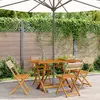 Image de vidaXL Chaises de jardin pliantes - Lot de 4 - Acacia massif Beige