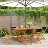 Image de vidaXL Chaises de jardin pliantes - Lot de 6 - Acacia massif Noir
