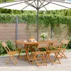 Image de vidaXL Chaises pliables - Tissu et bois massif