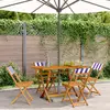 Image de vidaXL Chaises pliantes de jardin - Tissu et bois massif