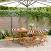 Image de vidaXL Chaises pliantes - Ensemble de 6 - Bois massif et tissu