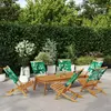 Image de vidaXL Chaises de jardin pliantes - Vert