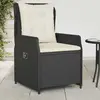 Image de vidaXL Chaises inclinables de jardin - Lot de 2 - Résine tressée noire