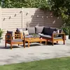 Image de vidaXL Salon de jardin avec coussins 5 pcs - Acacia solide